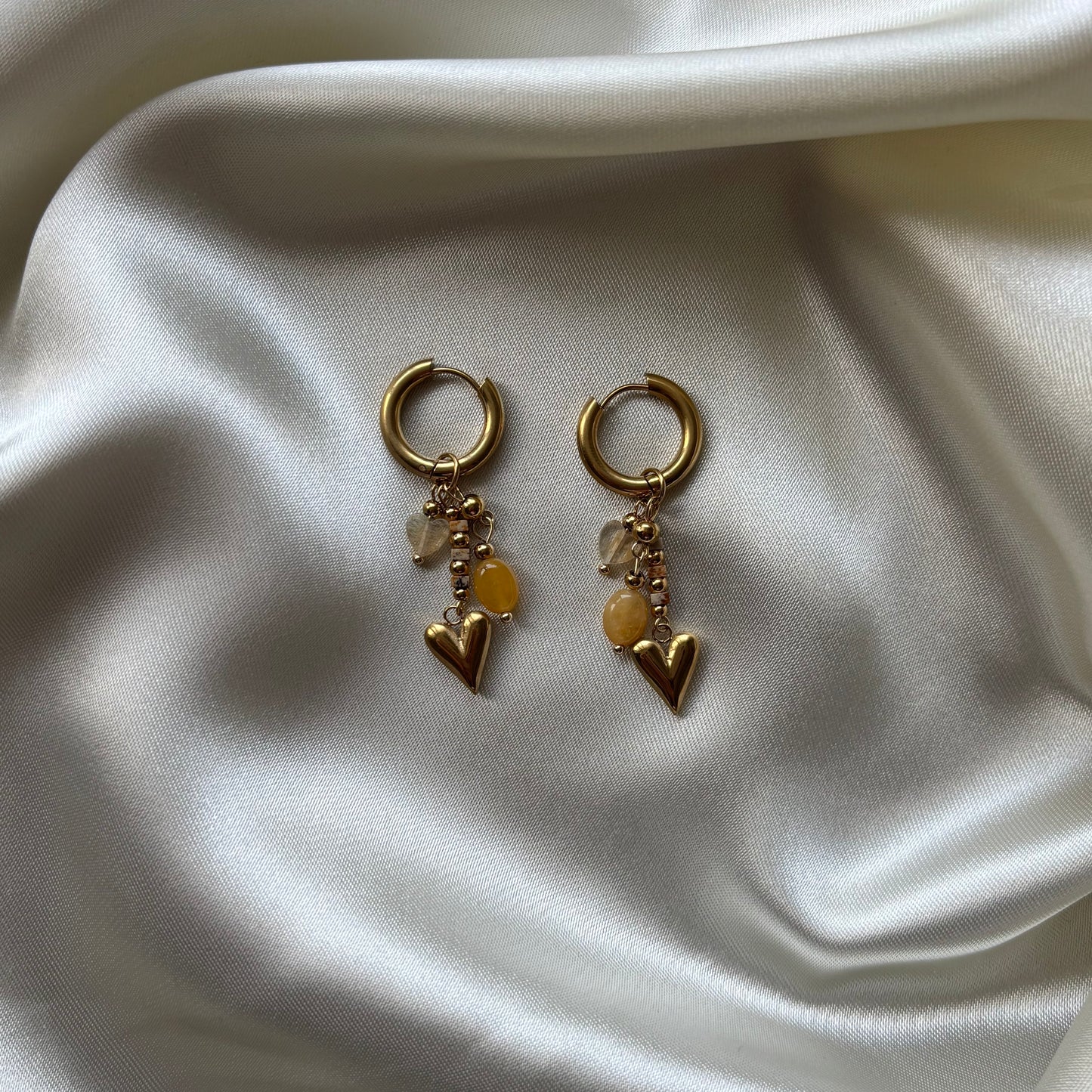 Oorringetjes kralen hart