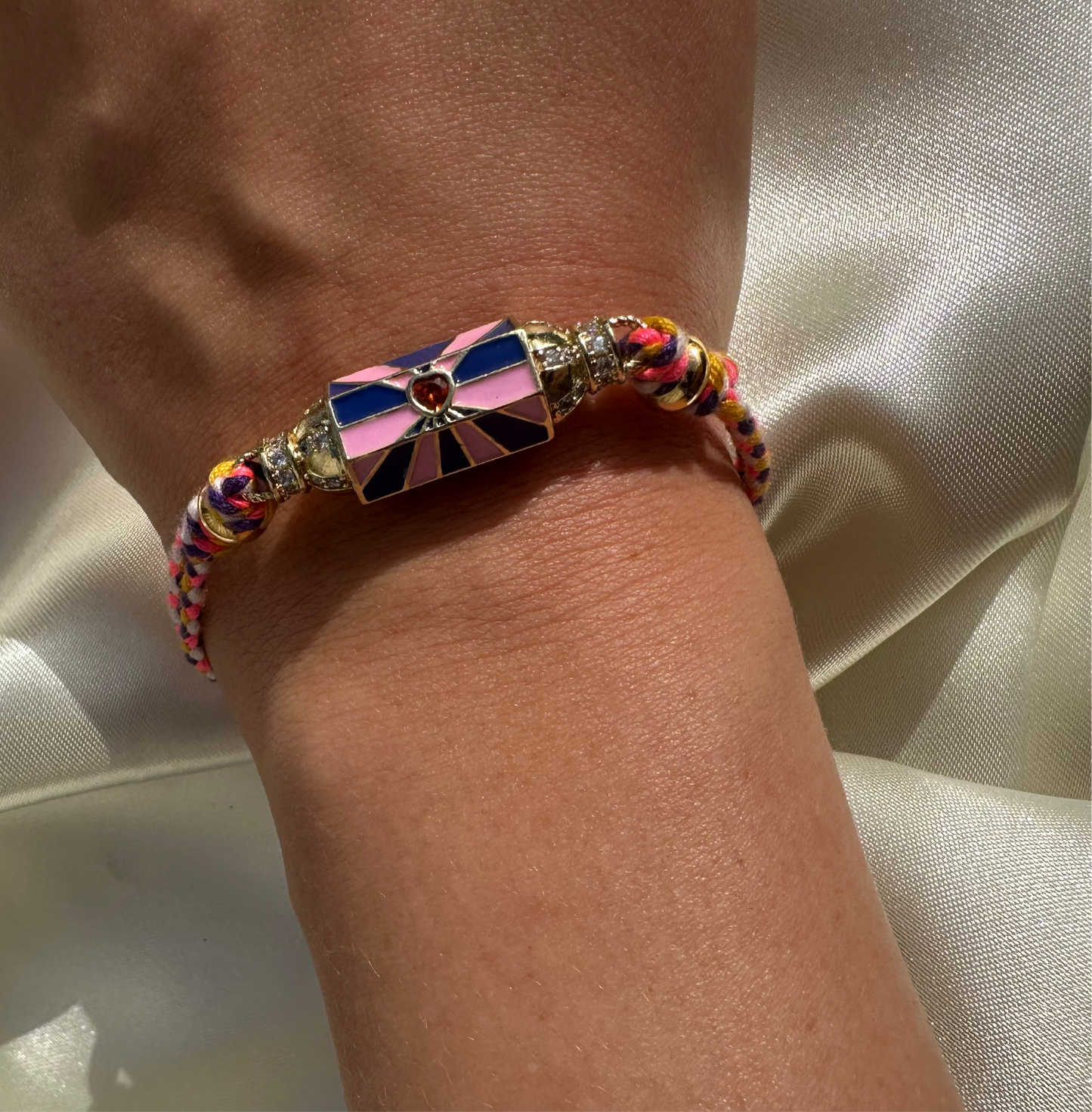 Gevlochten hart armband G
