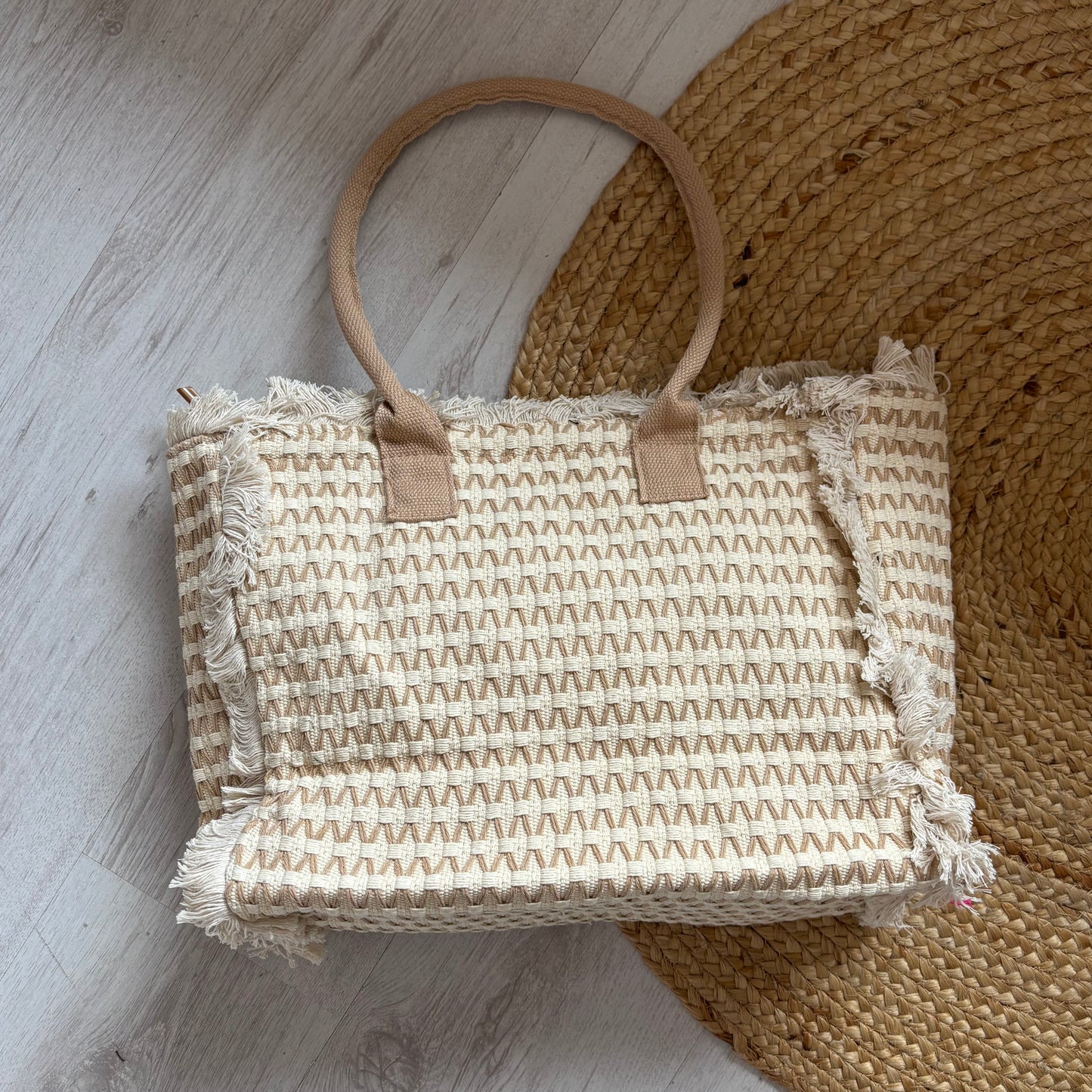 Strandtas beige