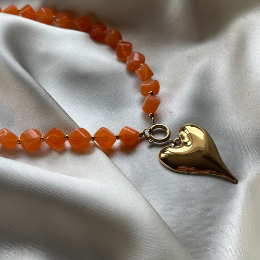 Kralenketting hart O