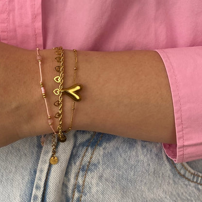 Armband kralenkoord LR