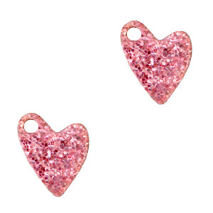 MR39 Bedel roze glitter hart
